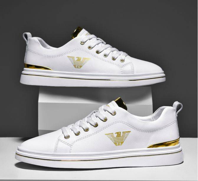 Men's leather luxury brand sneakers shoes from Aliexpress