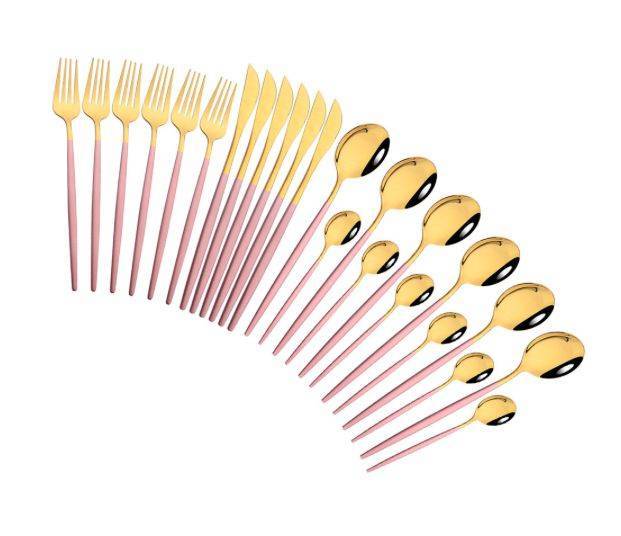 Rose Gold Cutlery Set from Aliexpress