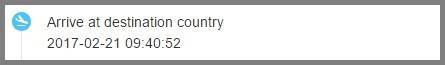 Arrive At Destination Country