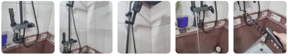Shower set full set black white gray and LED digital display