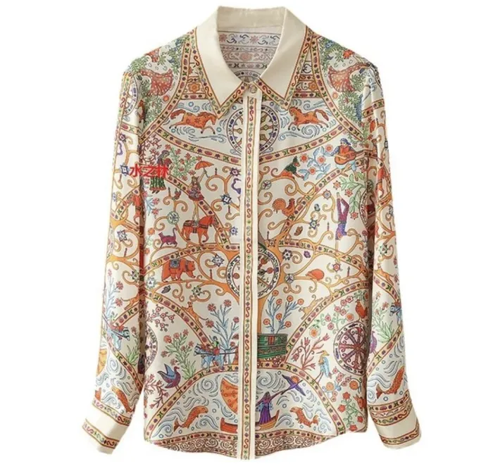 Luxury Blouse Shirt Women Blusas Mujer Style Hermes 