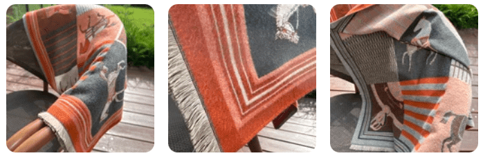 Luxury Winter Cashmere Scarf Palantine Scarf for Women Horse Hermes