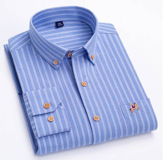 Casual shirts for men 100% pure cotton Oxford shirts from Aliexpress