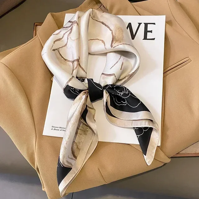 Silk scarf with print LOEWE from Aliexpress