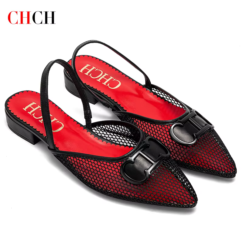 Couch Women's Flat Shoes, Sandals with Mesh